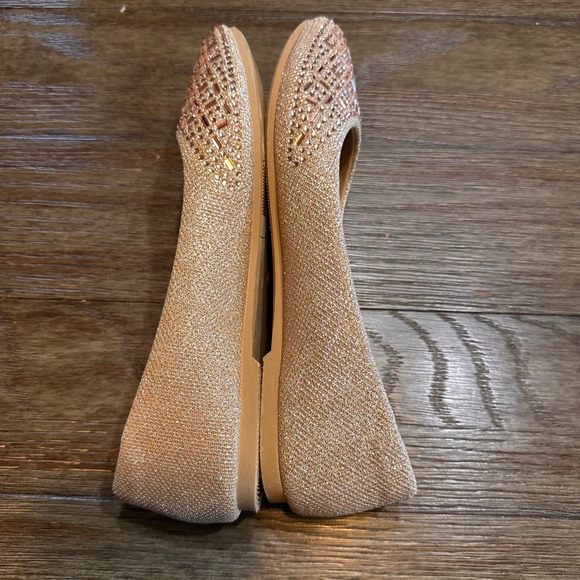 FeelCloud Womens Rose Gold‎ Rhinestone Flats Dress Shoes Sparkly Size 39 US 8 - Picture 9 of 11